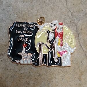 Jack And Sally Enamel Pendant Halloween Ghost